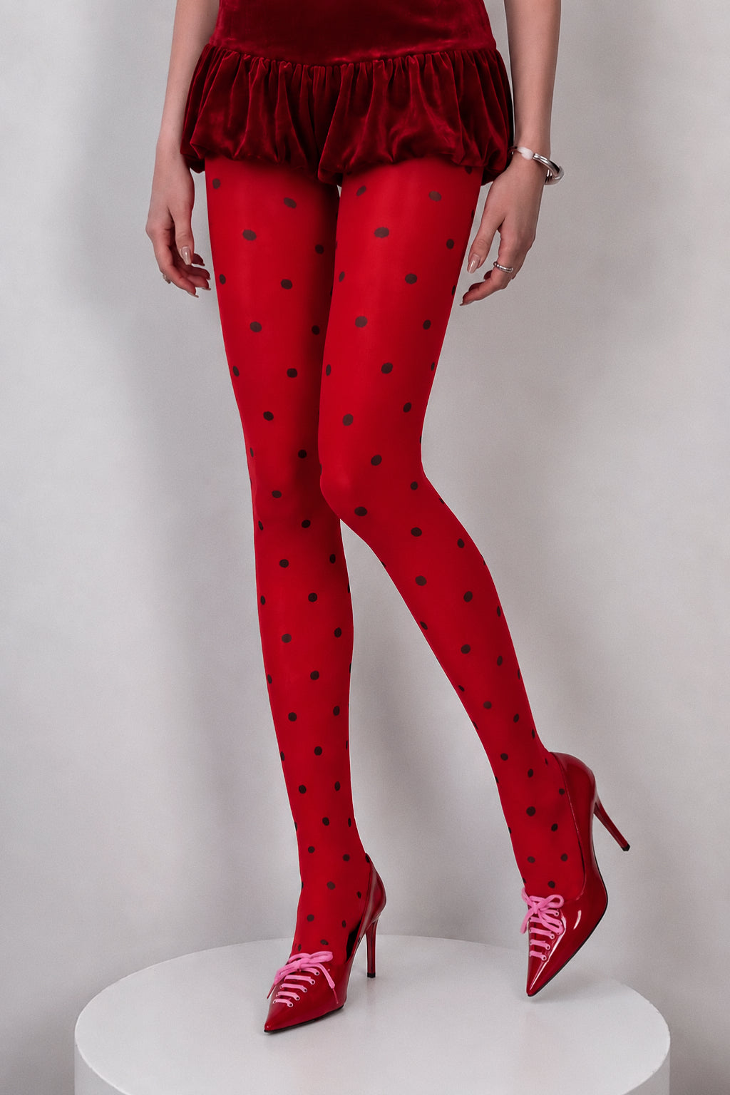 Red Polka Dot Tights