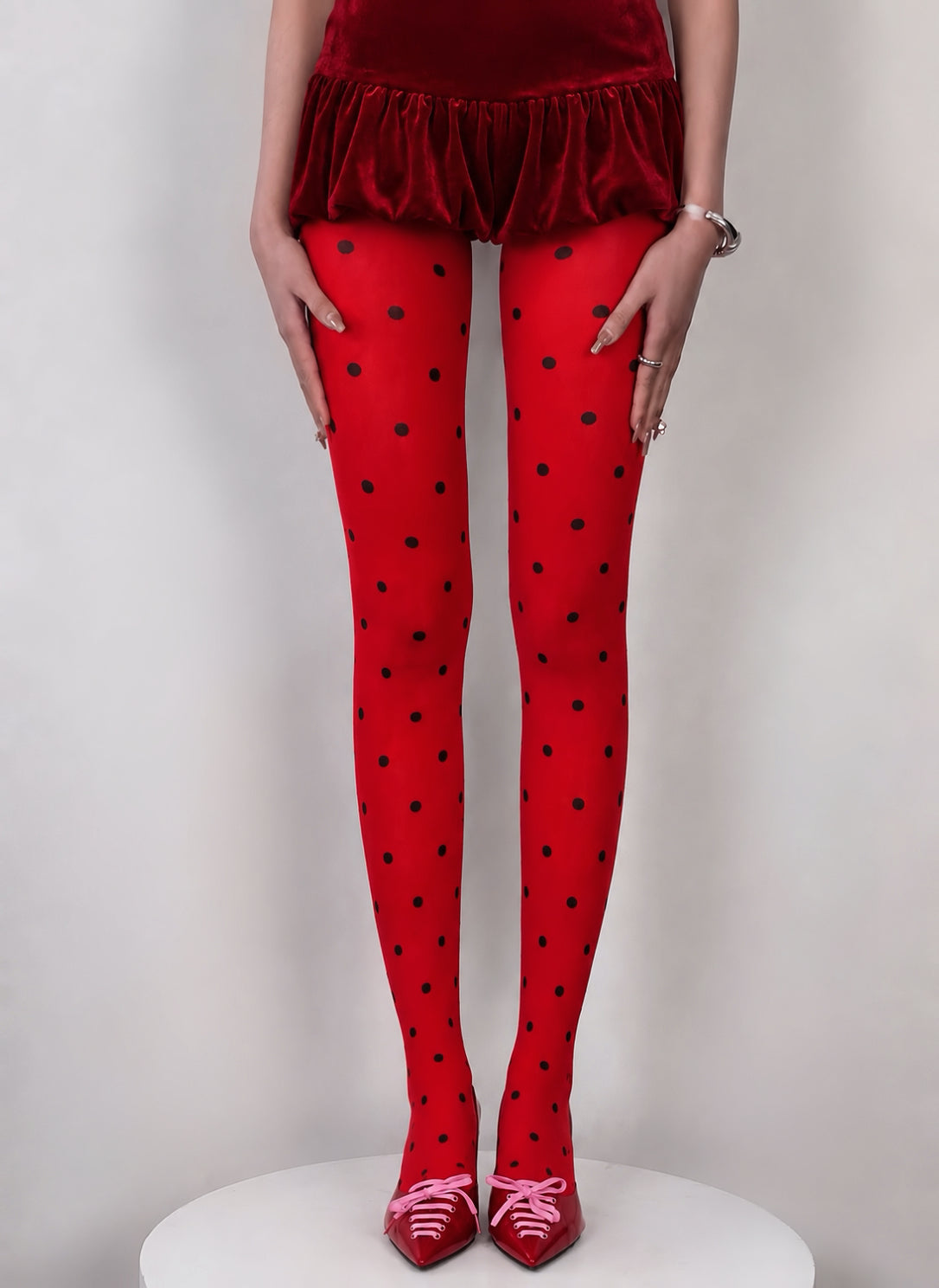 Red Polka Dot Tights