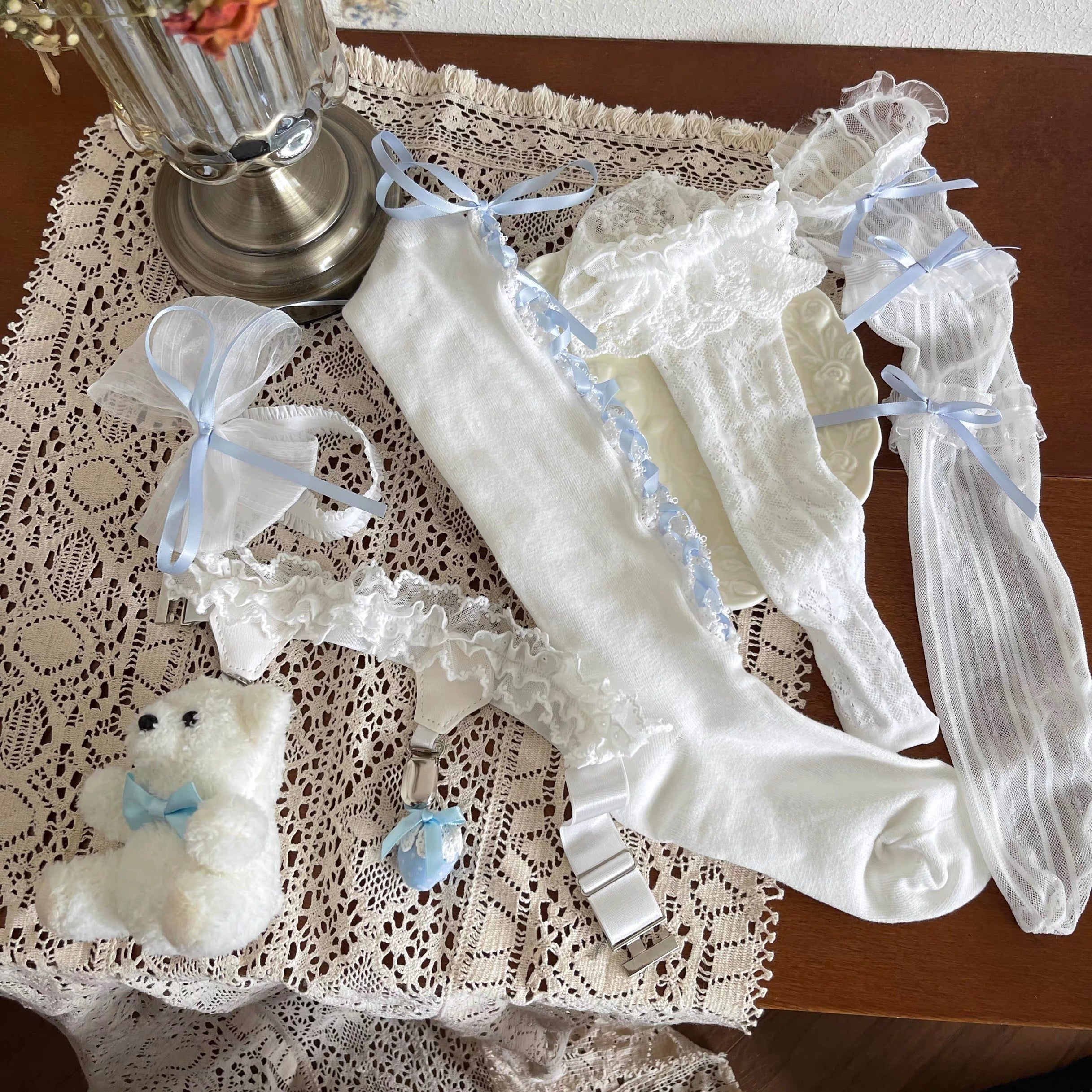 Blue Teddy Tea Party — 5-Piece Styling Set